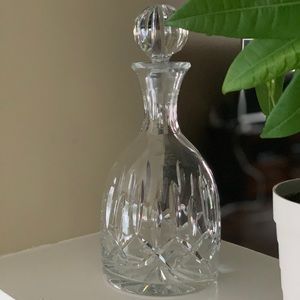 A beautiful glass decanter